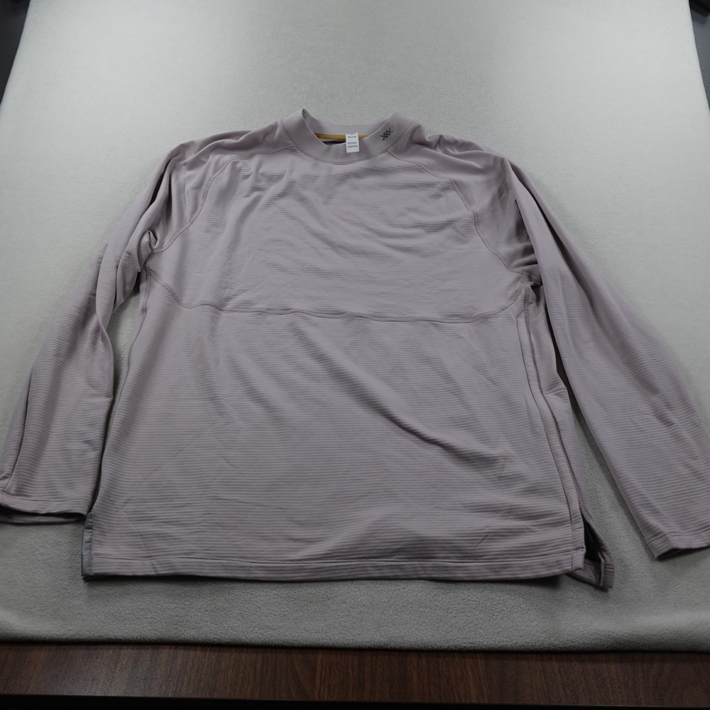 Rhone Extra Mile Fleece Pullover Mens XL Light Purple Performance Gym Training